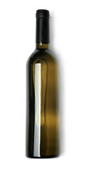 Bottle of wine on light background