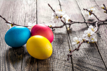 Colorful festive easter eggs