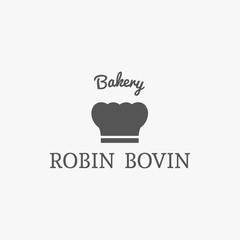 Bakery emblem with chef's cap