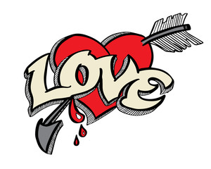 Doodle for love concept.