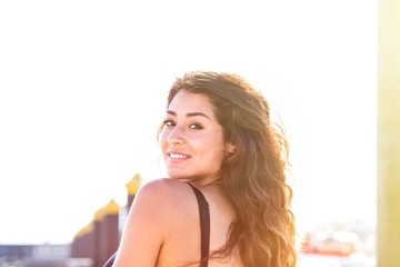 portrait of young brunette woman