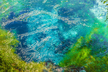 Detail of blue eye spring pot 