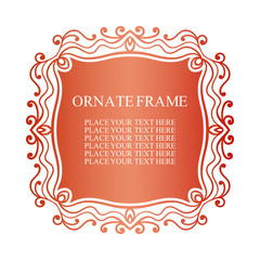 Vintage decorative label. Elegant ornamental frame for design of birthday and greeting card, wedding invitation, premium products with place for text. Vector illustration © Vectorartist