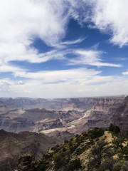 Overlooking the Grand Canyon National Park and Colorado River from the South Rim