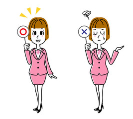ビジネスウーマン｜正解、不正解セット