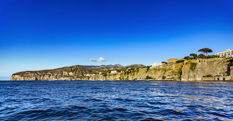 Italy. Sorrento. General view of Sorrento Coast. There are Sant Agnello and Meta di Sorrento in the...