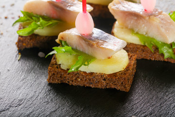 Canape with herring