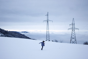 girl in the mountains