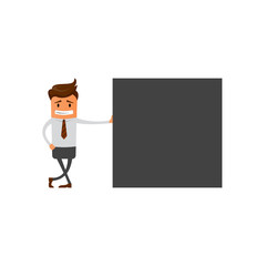 Businessman working character design set. Vector design.