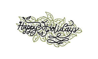 Happy Holidays Template Vector