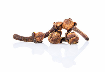 dry clove isolated on white background