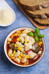 Traditional Italian soup with pasta