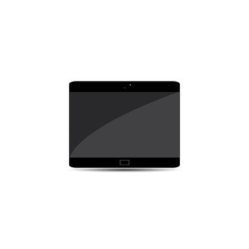 Digital Tablet computer screen isolated on a white background.