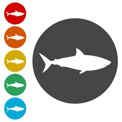 Shark sign, Shark icon 