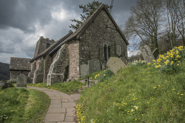 Fototapeta na wymiar Cwmyoy Church, Wales UK