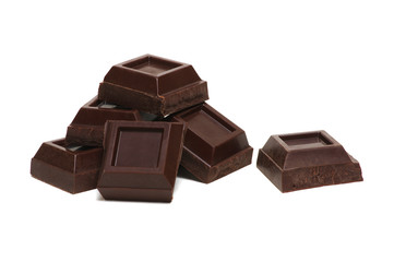 broken bar of dark chocolate