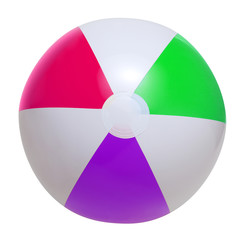 Obraz premium Beach ball on a white