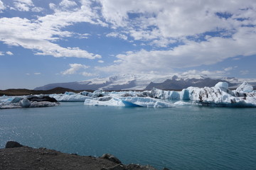 アイスランドの氷河湖