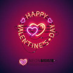 Happy Valentines Day Neon Sign