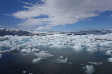 アイスランドの氷河湖