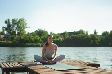 Woman Yoga - relax in nature