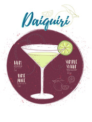 Illustration of cocktail Daiquiri