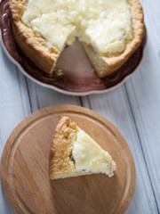 cake banana cream and cottage cheese
