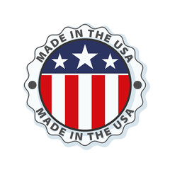 Made in USA label  illustration