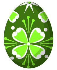 Colorful green easter egg poster.