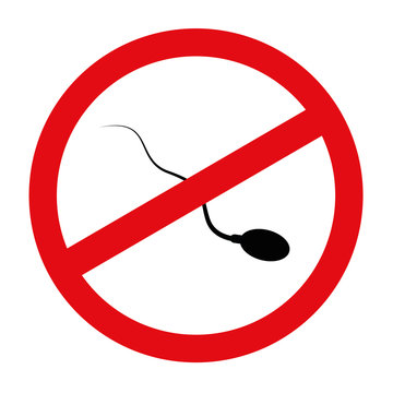 spermien nicht vorhanden verbotsschild rot
