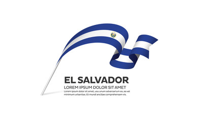 El Salvador flag background - obrazy, fototapety, plakaty