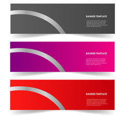 set of sticker banner poster web template vector isolated on white background