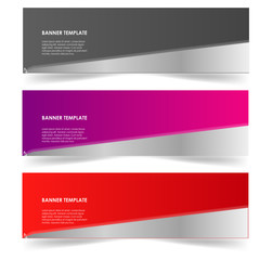 set of sticker banner poster web template vector isolated on white background