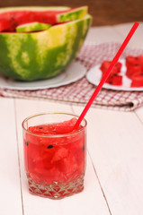 drink. watermelon in the heart shape