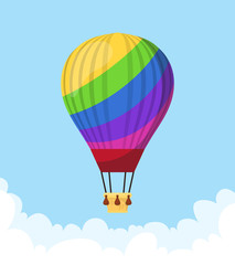 Flat hot air balloon