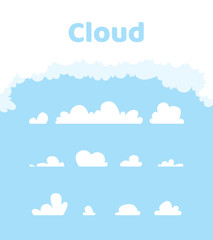 Vector illustration of clouds