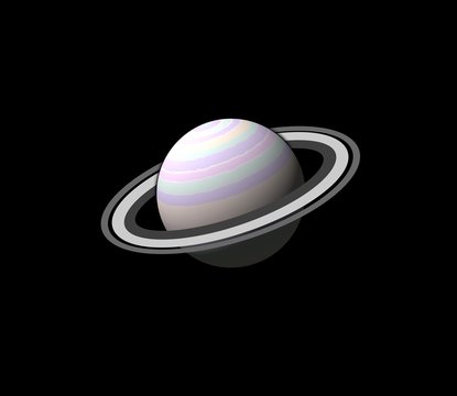 Illustration of Saturn graphic design