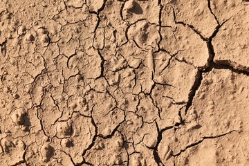 surface broken brown soil for background