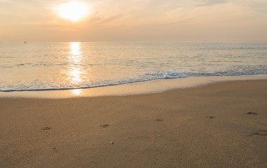 Beautiful sunrise and reflect on the sea