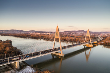 Obraz premium Megyeri-bridge over the Danube river