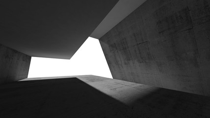 Empty concrete interior 3d render
