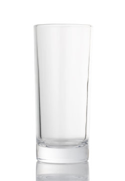 Glass empty on white background