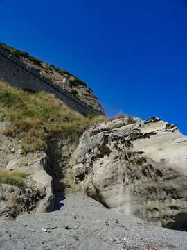 mountain landscape with blue sky in Brancaleone Reggio Calabria