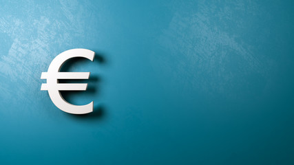 Euro Currency Symbol Shape Against Wall