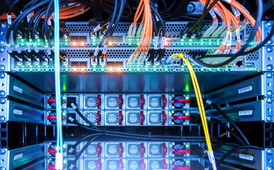 Fiber Optical connector interface. Fiber cable serve with technology style against fiber optic...