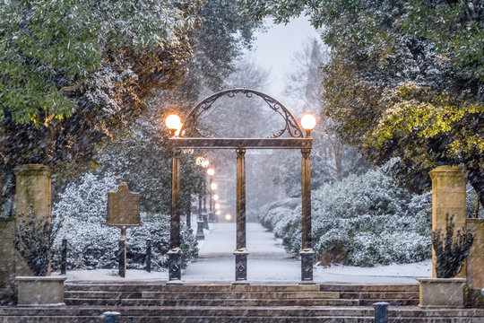 University Of Georgia Old Campus In Winter.