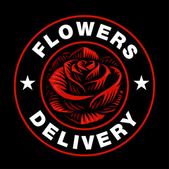 rose logo (on dark background)