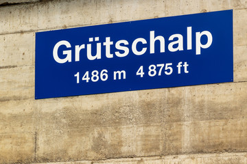 Obraz premium Grutschalp nameplate