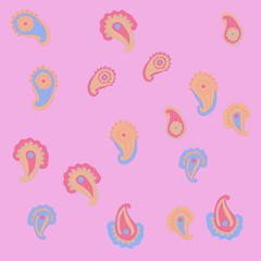 Fototapeta premium Paisley oriental pattern . Hand drawn.