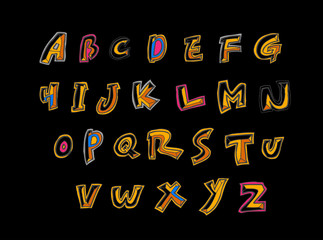 벡터 문자 / 손으로 쓴 글씨체